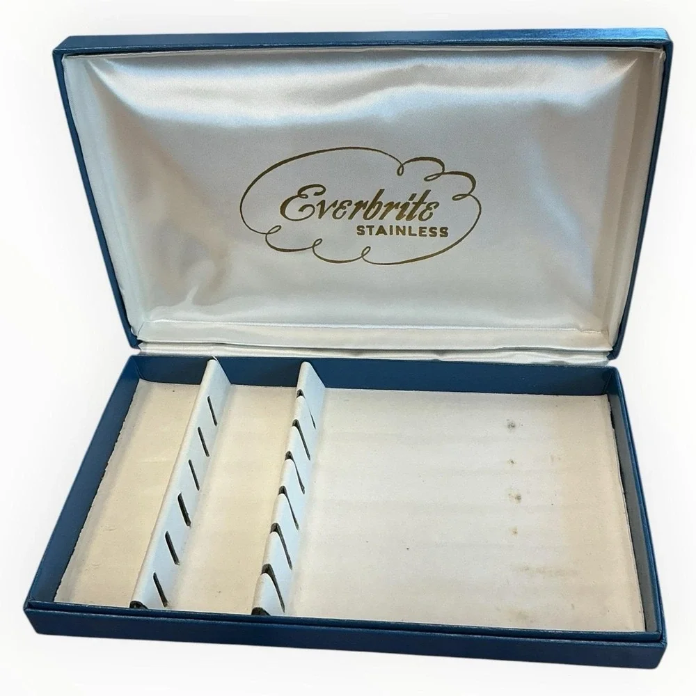 Vintage Everbrite‎ Stainless Knife Storage Box Empty Silverware Flatware